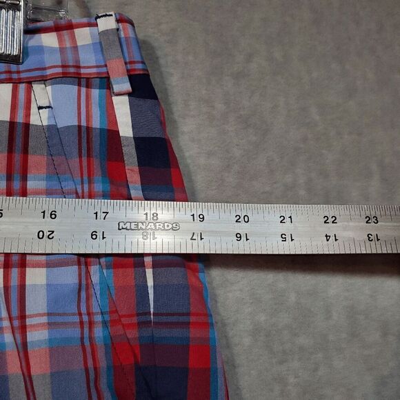 Brooks Brothers Shorts Mens W34 Blue Plaid Chino Regular Fit Flat Front Outdoor - Picture 3 of 8